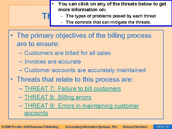  • You can click on any of the threats below to get more