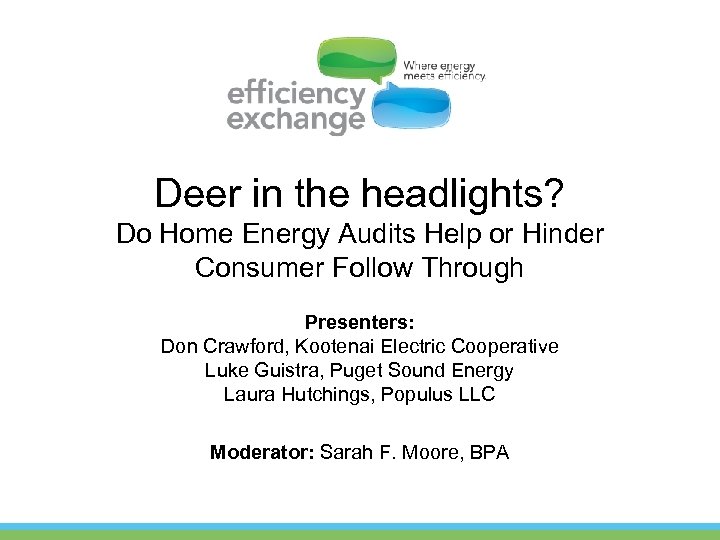Deer in the headlights? Do Home Energy Audits Help or Hinder Consumer Follow Through