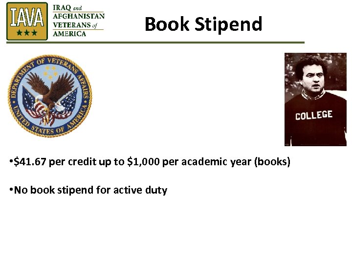Book Stipend • $41. 67 per credit up to $1, 000 per academic year