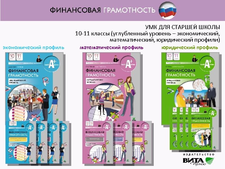 УМК ДЛЯ СТАРШЕЙ ШКОЛЫ 10 -11 классы (углубленный уровень – экономический, математический, юридический профили)