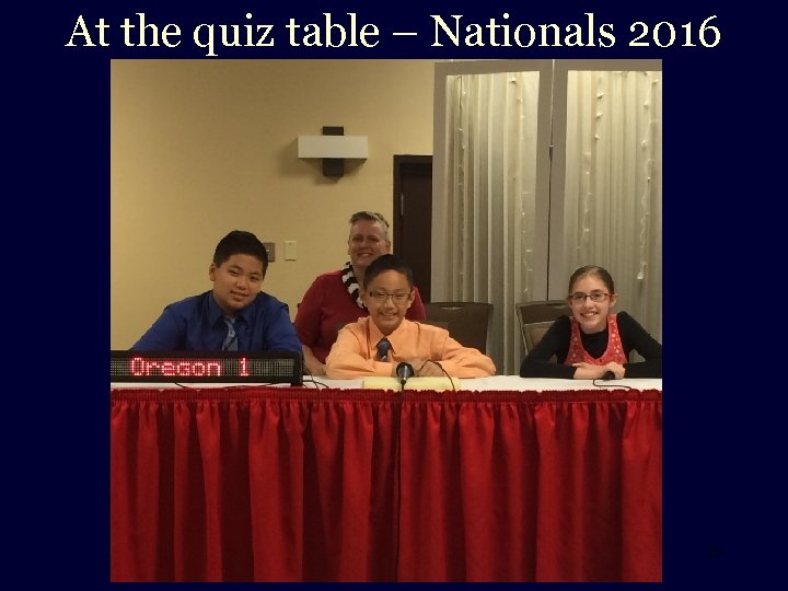 At the quiz table – Nationals 2016 25 