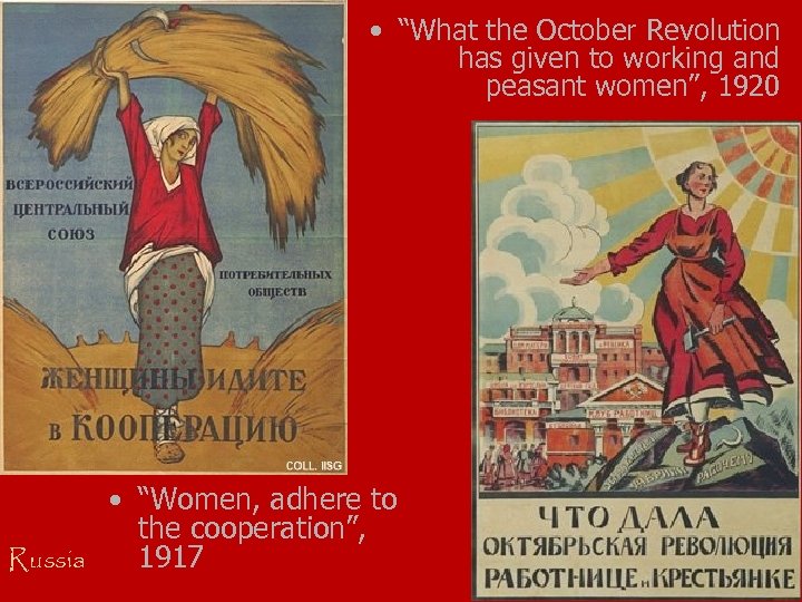  • “What the October Revolution has given to working and peasant women”, 1920