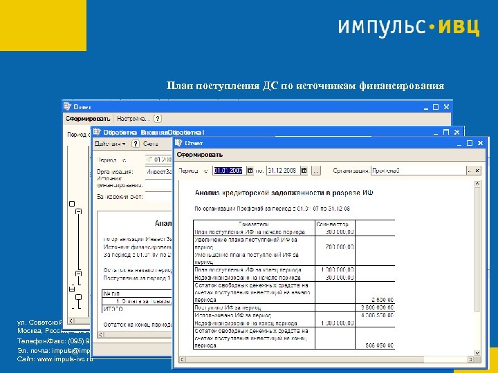 План поступления ДС по источникам финансирования ул. Советской Армии, дом 5, корпус 6 Москва,