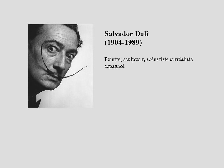 Salvador Dali (1904 -1989) Peintre, sculpteur, scénariste surréaliste espagnol 