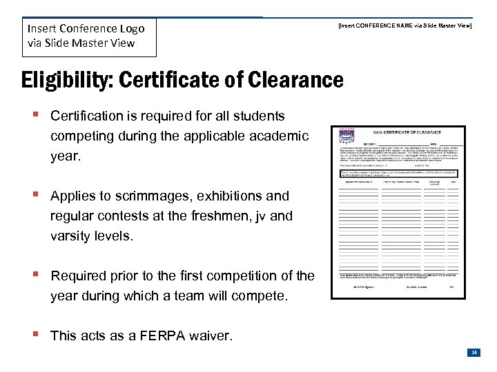 Insert Conference Logo via Slide Master View [Insert CONFERENCE NAME via Slide Master View]