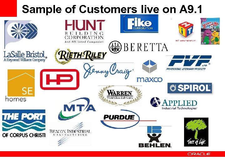 Sample of Customers live on A 9. 1 