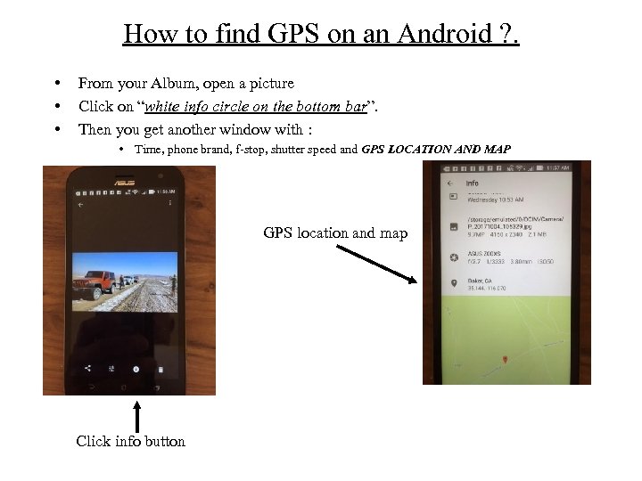 How to find GPS on an Android ? . • • • From your