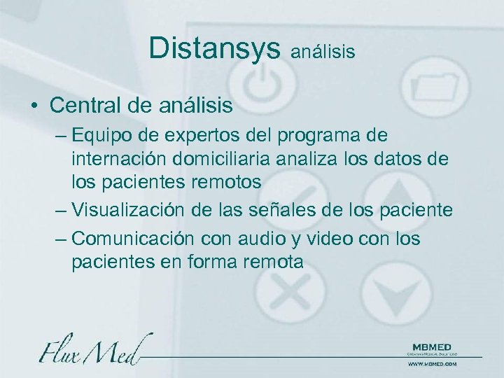 Distansys análisis • Central de análisis – Equipo de expertos del programa de internación