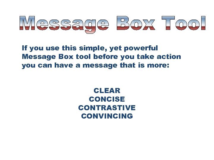 If you use this simple, yet powerful Message Box tool before you take action