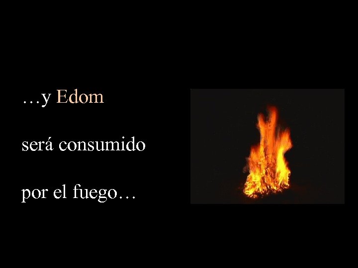 …y Edom será consumido por el fuego… 