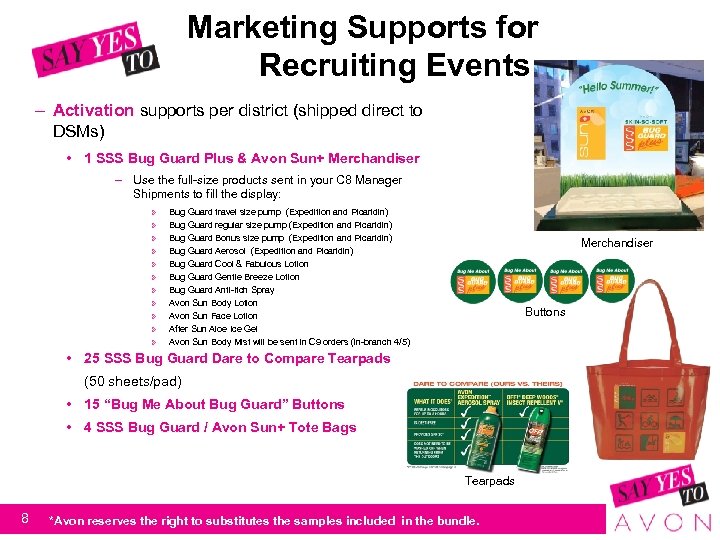 Marketing Supports for Recruiting Events – Activation supports per district (shipped direct to DSMs)