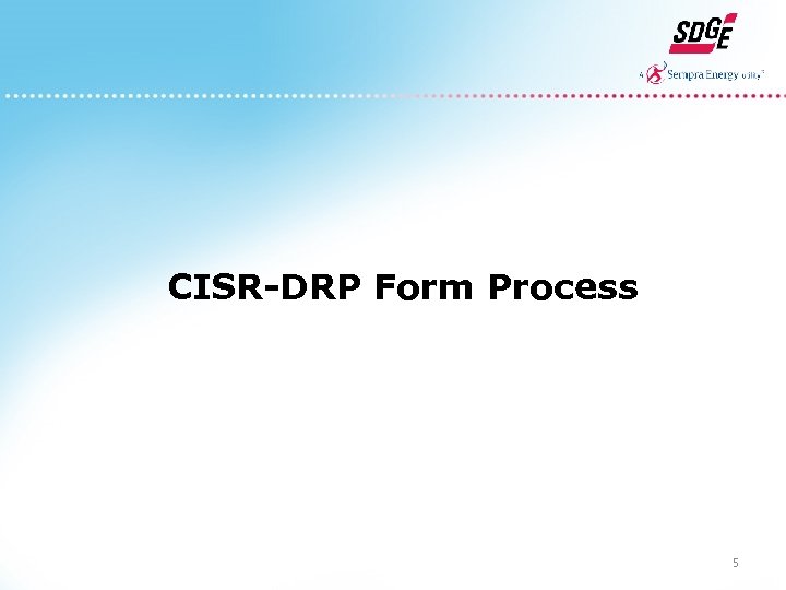 CISR-DRP Form Process 5 