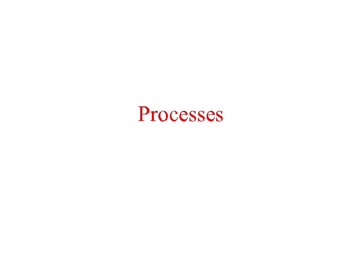 Processes 