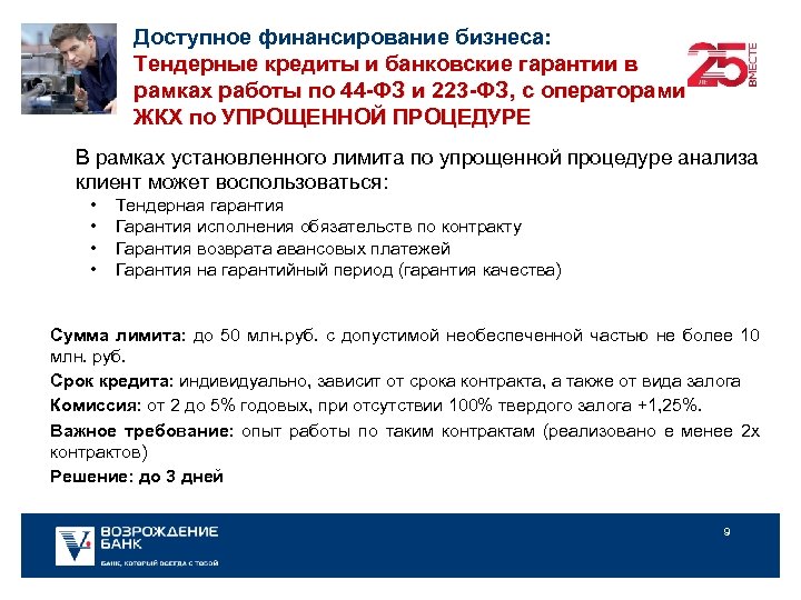Доступное финансирование бизнеса: Тендерные кредиты и банковские гарантии в рамках работы по 44 -ФЗ