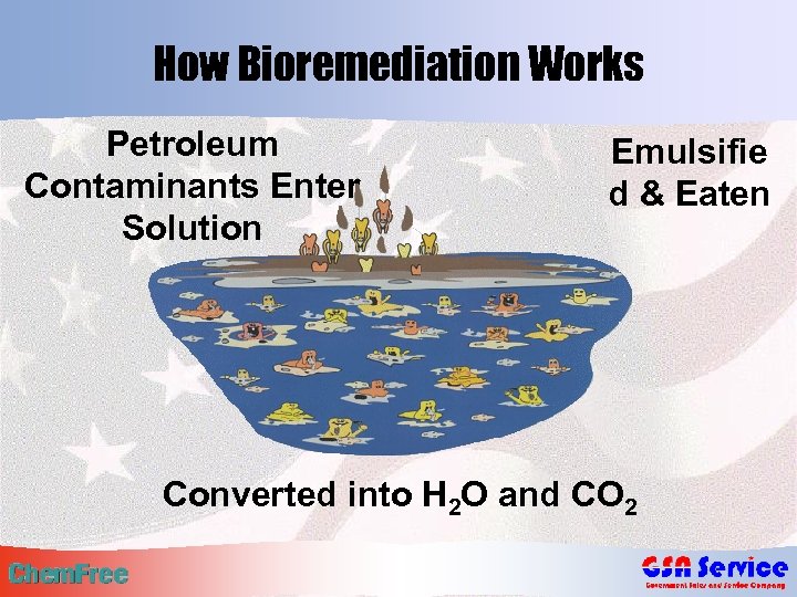 How Bioremediation Works Petroleum Contaminants Enter Solution Emulsifie d & Eaten Converted into H