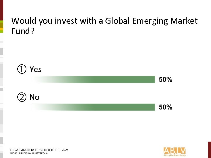 Would you invest with a Global Emerging Market Fund? Yes No 