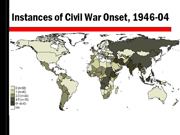 Instances of Civil War Onset, 1946 -04 