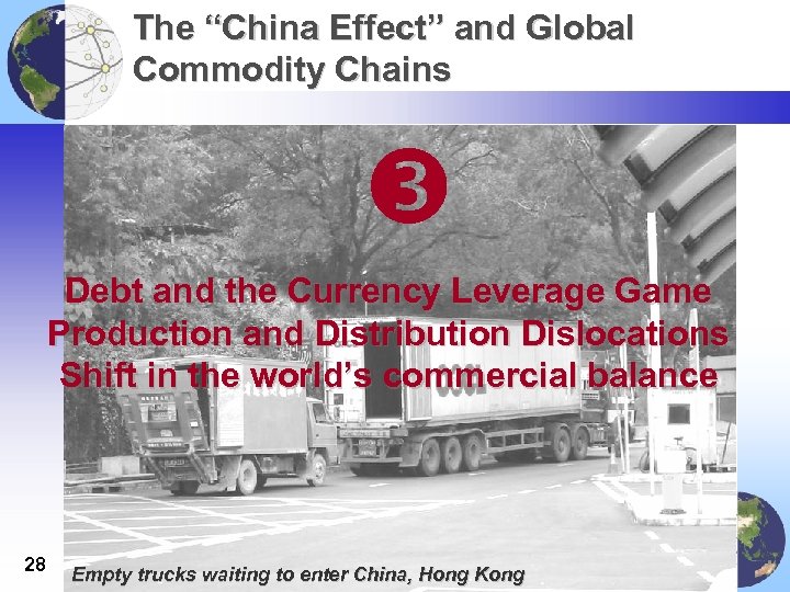 The “China Effect” and Global Commodity Chains Debt and the Currency Leverage Game Production