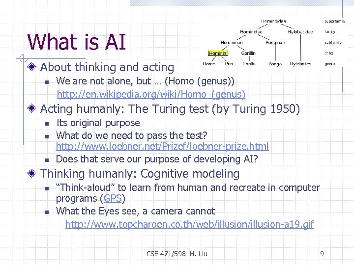 What is AI About thinking and acting n We are not alone, but …