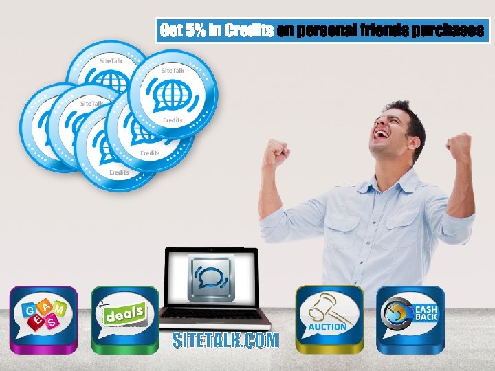 Get 5% in Credits on personal friends purchases SITETALK. COM 