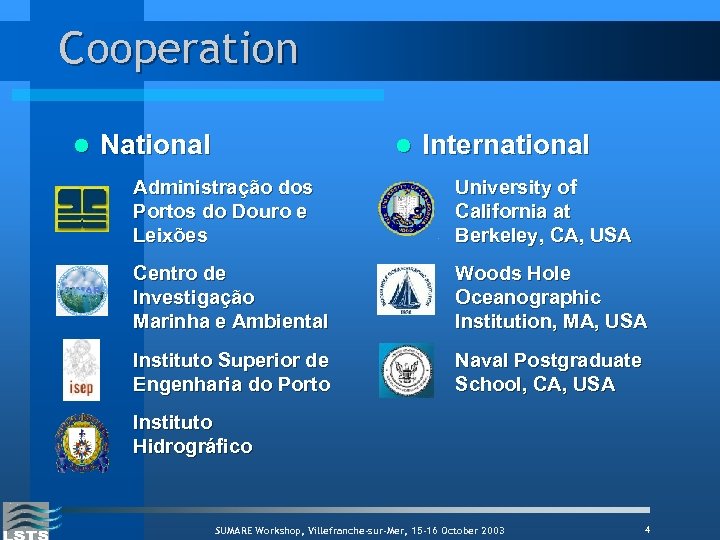 Cooperation l National l International Administração dos Portos do Douro e Leixões University of