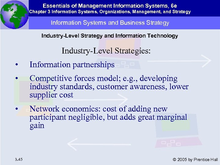 Essentials of Management Information Systems, 6 e Chapter 3 Information Systems, Organizations, Management, and