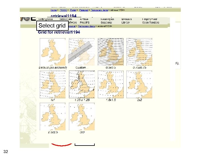 Select area Select grid Select area and grid Push! 32 