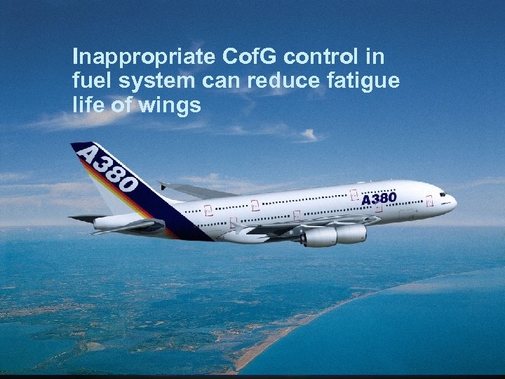 Inappropriate Cof. G control in fuel system can reduce fatigue life of wings 