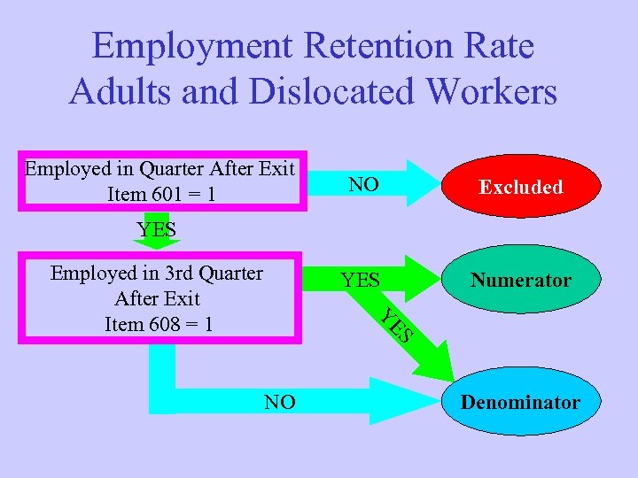 Employment Retention Rate Adults and Dislocated Workers Employed in Quarter After Exit Item 601