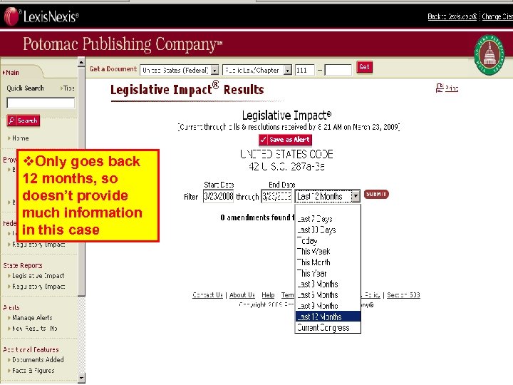 v. Only goes back 12 months, so doesn’t provide much information in this case