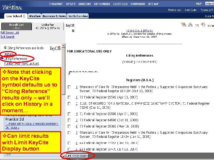 v. Note that clicking on the Key. Cite symbol defaults us to “Citing Reference”