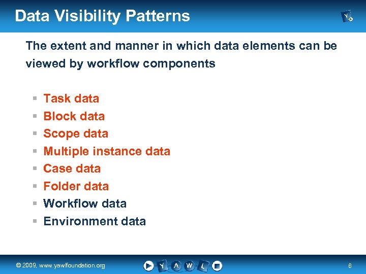 Data Visibility Patterns The extent and manner in which data elements can be viewed