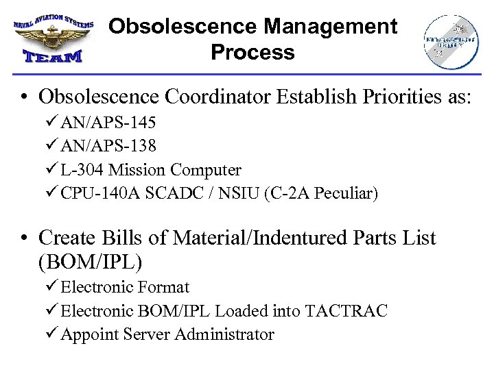 E 2 C 2 Fst Obsolescence Management Team