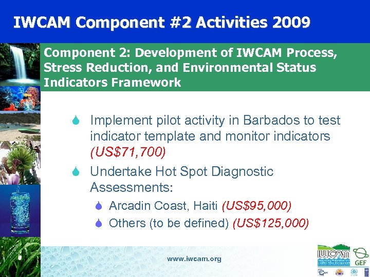 IWCAM Component #2 Activities 2009 Component 2: Development of IWCAM Process, Stress Reduction, and