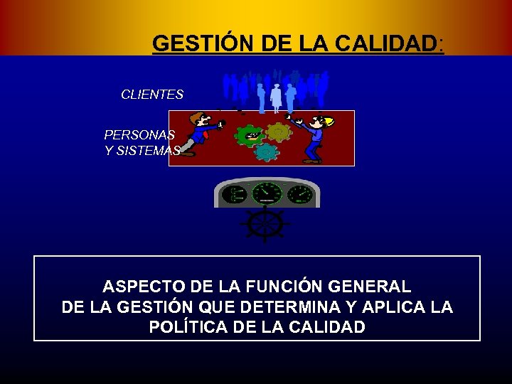 GESTIÓN DE LA CALIDAD: CLIENTES PERSONAS Y SISTEMAS ASPECTO DE LA FUNCIÓN GENERAL DE