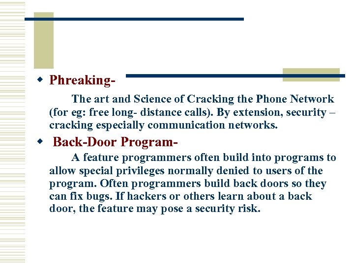 w Phreaking. The art and Science of Cracking the Phone Network (for eg: free