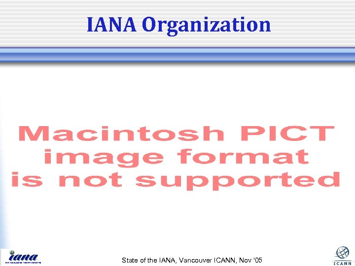 IANA Organization State of the IANA, Vancouver ICANN, Nov '05 