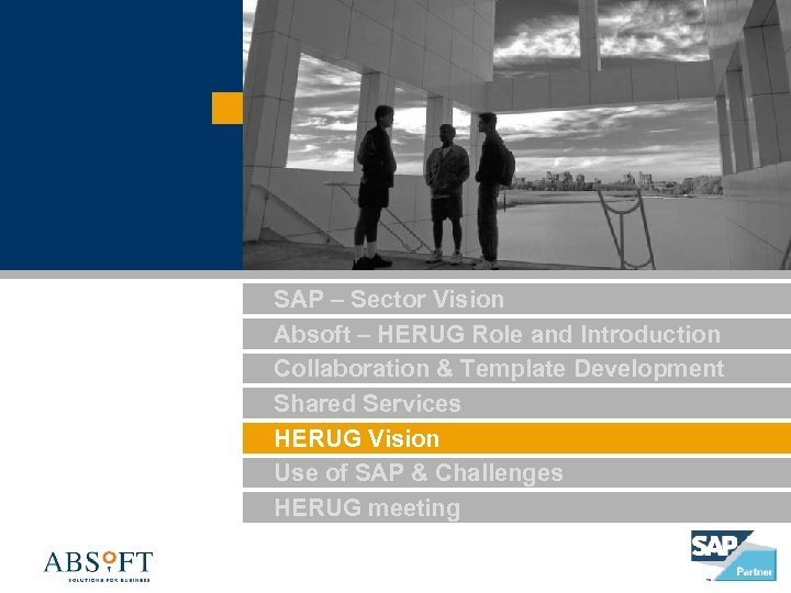 SAP – Sector Vision Absoft – HERUG Role and Introduction Collaboration & Template Development