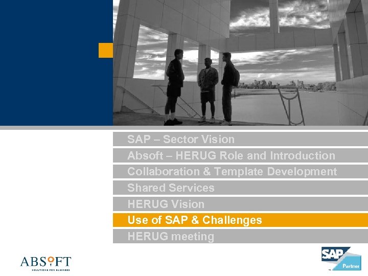 SAP – Sector Vision Absoft – HERUG Role and Introduction Collaboration & Template Development
