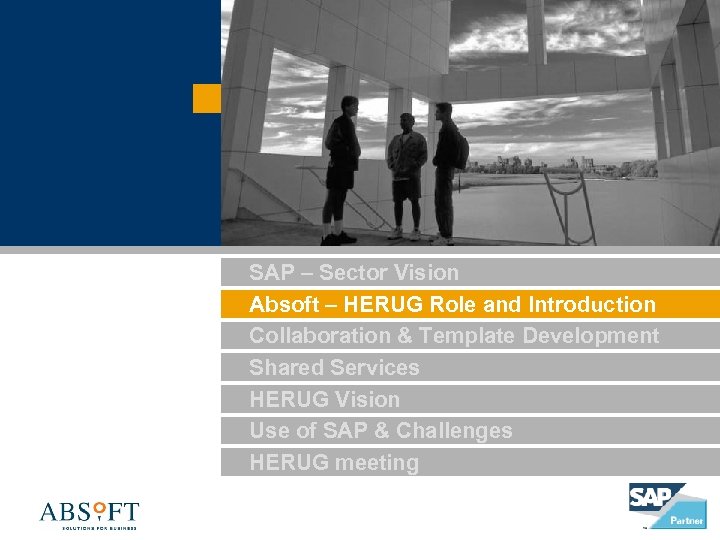 SAP – Sector Vision Absoft – HERUG Role and Introduction Collaboration & Template Development