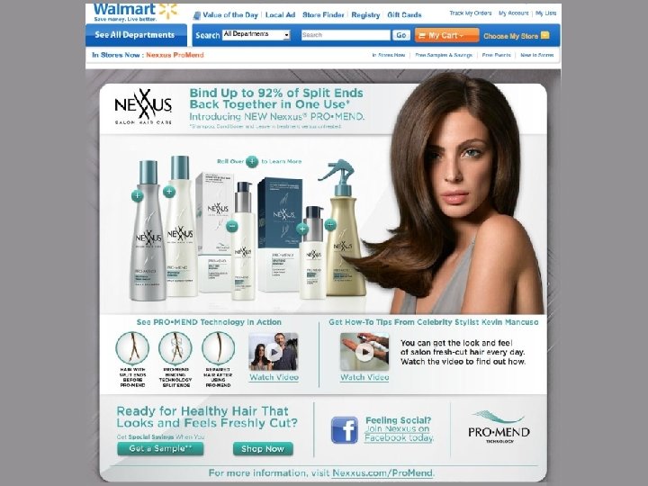 Testing markets Brands build trust, test markets with immediate social feedback CASE STUDY: Nexxus