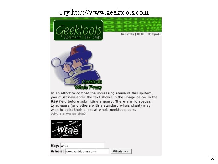 Try http: //www. geektools. com 35 