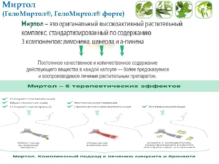 Миртол (Гело. Миртол®, Гело. Миртол® форте) 