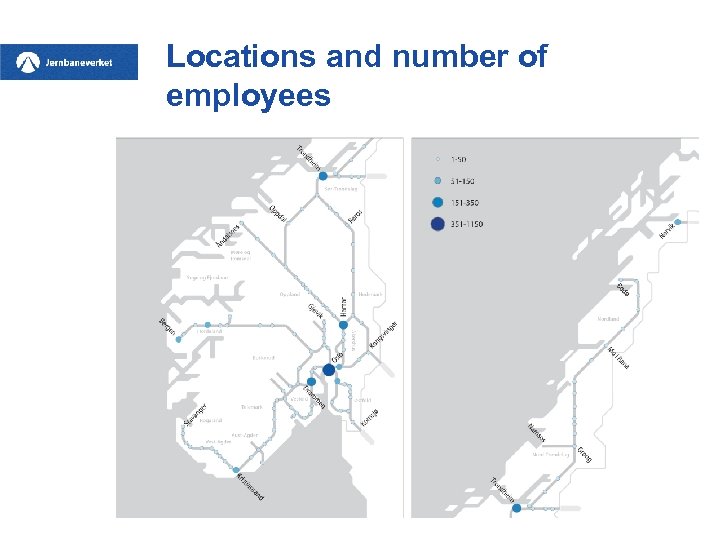 Locations and number of employees 