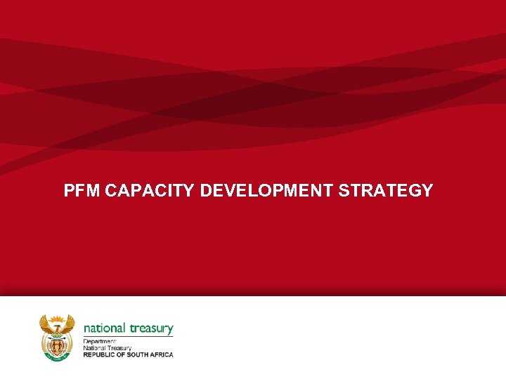 PFM CAPACITY DEVELOPMENT STRATEGY 