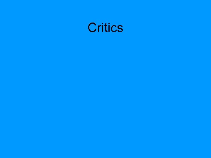 Critics 