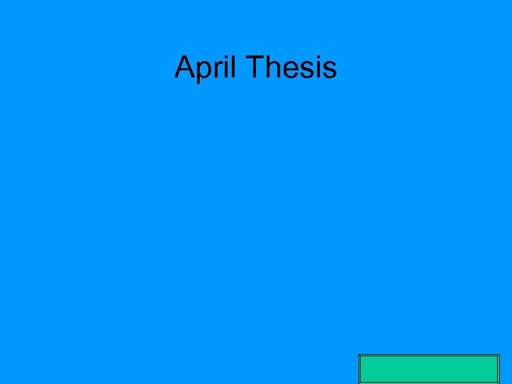 April Thesis 
