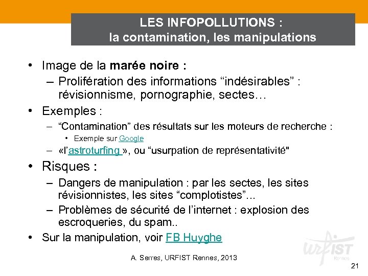 LES INFOPOLLUTIONS : la contamination, les manipulations • Image de la marée noire :