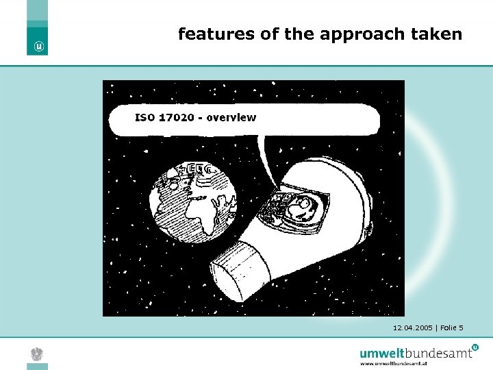 features of the approach taken 12. 04. 2005 | Folie 5 
