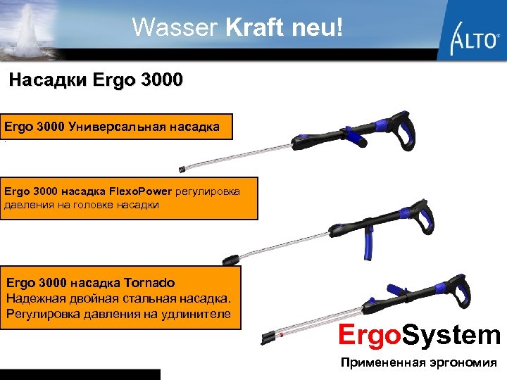 Wasser Kraft neu! Насадки Ergo 3000 Универсальная насадка. Ergo 3000 насадка Flexo. Power регулировка